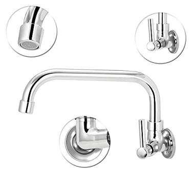 Imagem de Torneira Cozinha Parede Tubo Baixo Bica Movel 1/4v.