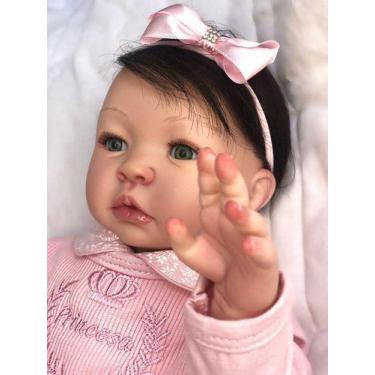 Bebe Reborn Maddie Menina Tecido Linda Perfeita