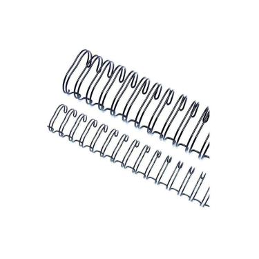 Imagem de Wire-o Garra Duplo Anel 1"1/8 para 250 fls Ofício 2x1 Preto 25 und