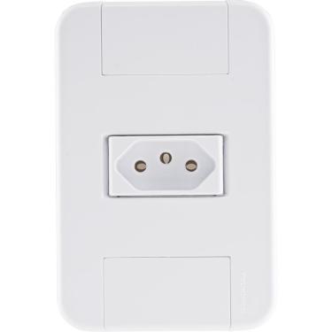 Imagem de Conj 4x2 1 Tomada 2p+t 20 A 250 V Tramontina Tablet Branco