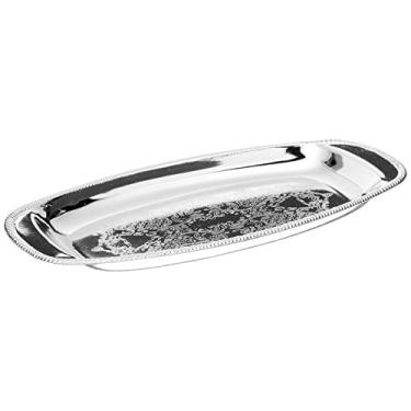 Imagem de Bandeja De Zamac Silver Plated Beirute 21x10cm Lyor Prateado No Voltagev