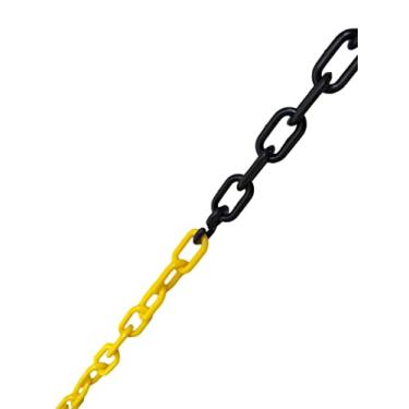 Imagem de Corrente para Sinalização Plástica Amarelo e Preto 10 metros Pequena