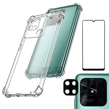 Imagem de Capinha Capa Anti Queda + Películas 5D 9D Cerâmica + Película Lente Camera Compatível com Xiaomi Redmi 10C