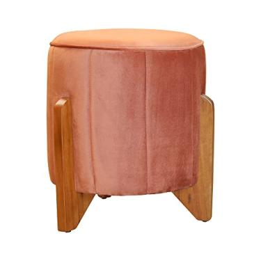 Imagem de Puff Jade Pés em Madeira Veludo Cores - DS Estofados
