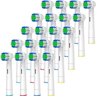 Imagem de Cabeças de escova de dentes de reposição GENKENT, 20 unidades de cabeças de escova elétrica profissional para cabeças de reposição Refil Pro 500/1000/1500/3000/3757/5000/7000/7500/8000