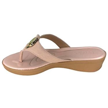 Imagem de Tamanco Fem Usaflex Plataforma Soft Rose Monograma AF0406013 Tamanho:40;Cor:Rosa;Gênero:Feminino