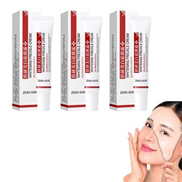 Imagem de Creme clareador de sardas, creme de tratamento para remoção de cicatrizes de acne, creme de clareamento eficaz de sardas, creme corretor de manchas escuras remove creme de melama, creme de remoção de pigmentação (3 peças)