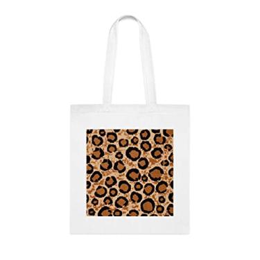 Imagem de Sacola com estampa de leopardo, presente de leopardo, bolsa de ombro de leopardo, bolsas reutilizáveis de leopardo, ideia de presente de cesta de Natal de aniversário, presente para
