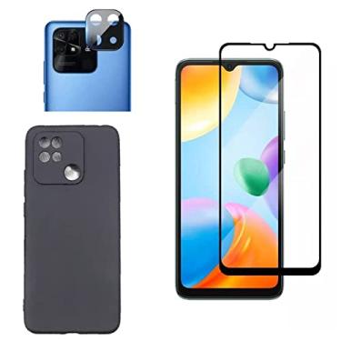Imagem de Capa Anti Impacto Aveludada + Película 3D + Pel Câmera Para Xiaomi Redmi 10a Note 11 Pro X4 Pro 5G (Redmi 10C)