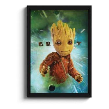 Imagem de Quadro Baby Groot Do Filme Guardiões Da Galáxia C/ Moldura E Vidro A5