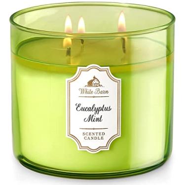 Imagem de Bath & Body Works Vela de celeiro branco com 3 pavios em menta de eucalipto