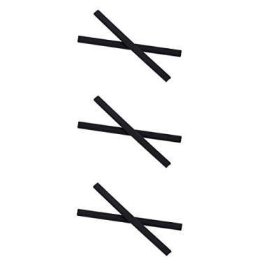 Imagem de Meias de substituição de braço de têmpora de substituição NicelyFit para Oakley Pitchman OX8050 OX8096 OX8105 OOO9439 moldura de vidro, Black - 3 Pairs, 68mm