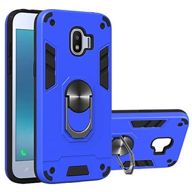 Imagem de Capa de celular Para Samsung Galaxy J2 Pro (2018) -J2 (2018) -Grand Prime Pro Case, capa à prova de choque de grau militar com suporte magnético do carro de montagem do carro protetor (Color : BLUE)