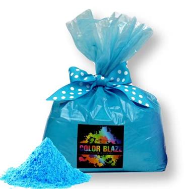 Imagem de Pó revelador de gênero Color Blaze - 2,26 kg azul - ideal para anúncios de bebês meninos e revelações para escapamento de carro, esgotas, sessões de fotos, balões, pinhatas, bolas esportivas e muito mais! - 2,26 kg azul