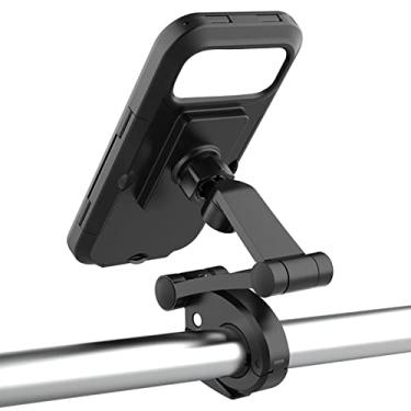 Imagem de MOOKEENONE Suporte de capa de telefone giratório à prova d'água 360° para guidão de 22-28mm