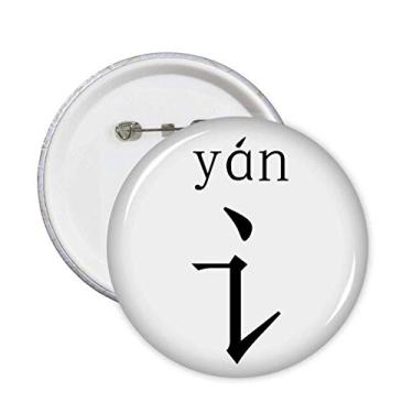 Imagem de Componente de personagem chinês yan pins crachá botão emblema decoração acessório 5 peças