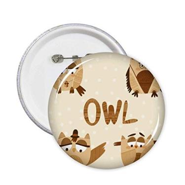 Imagem de Chapéu de vidro sino coruja art déco presente alfinetes modernos emblema botão decoração acessório 5 peças