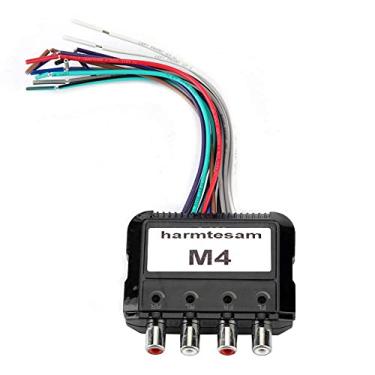 Imagem de Duokon Subwoofer estéreo para carro 4 canais conversor de áudio alto para baixo com amplificador de potência fio de controle plástico preto