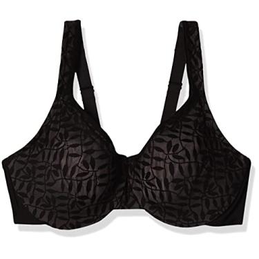 Imagem de Olga Sutiã minimizador de folhas transparentes, Contraste preto e cinza rico, 40DD