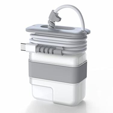 Imagem de TATOFY Capa para carregador Apple 35w 30w 29w, organizador de cabos de viagem, acessórios para iPad (para adaptador de porta USB-C dupla Apple 35W, USB-C de 30 W e adaptador de 29 W)