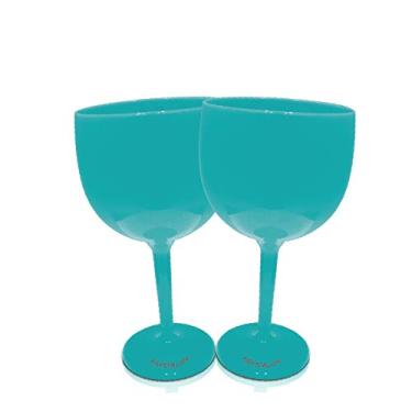 Imagem de Kit 2 Taças Gin Azul Tiffany Acrílico Ps KrystalON