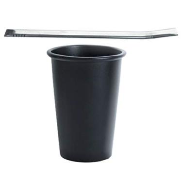 Imagem de COPO DE TERERÉ ALUMÍNIO PRETO 350ML+ BOMBA DE TERERÉ LISA