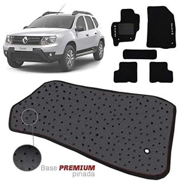 Imagem de Jogo de Tapete Carpete Pinado Compatível Com Nova Duster 2019 20 Impermeável Lavável Logo Bordado 5 Peças