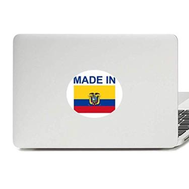 Imagem de Adesivo de notebook com emblema de vinil Made in Ecuador Country Love