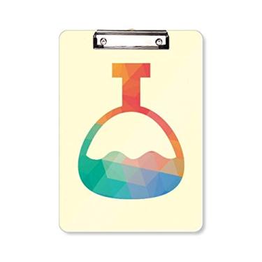 Imagem de Garrafa de cone, desenho animado, estampa química, prancheta, pasta, bloco de escrita, placa de apoio A4