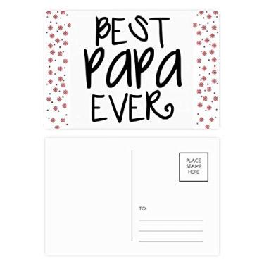 Imagem de Bless Father Best Papa Ever Words Christmas Christmas Flower Celebration Cartão postal Blessing Mailing Card