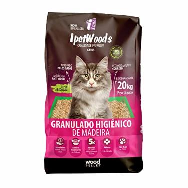 Imagem de Ipet Wood'S - Granulado Higiênico De Madeira Para Gatos 20Kg