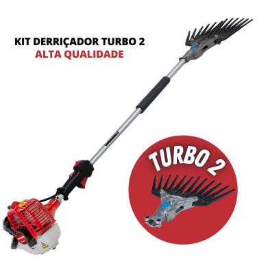 Imagem de Derriçadeira Profissional Com Motor M260-PS Kawashima á Gasolina Haste Curta de 110cm e...