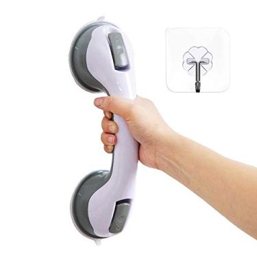 Imagem de OEXEO Barras de apoio para ventosas para banheiro - Alça de chuveiro - Barras de apoio para banheiras e chuveiros - Assist Balance Corrimão para banheiras - idosos, idosos, deficientes