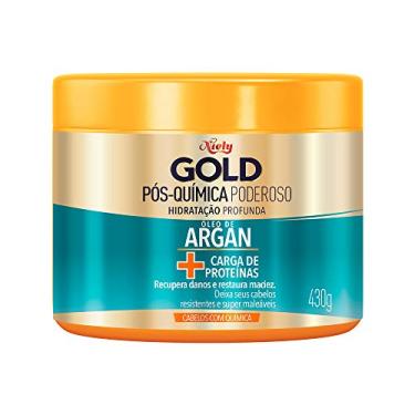Imagem de Creme de Hidratação Profunda Gold Pós-Química Poderoso Óleo de Argan + Carga de Proteínas, Niely, 430g
