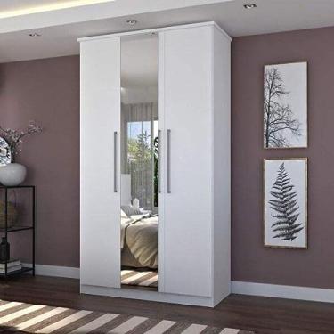 Imagem de Guarda Roupa Solteiro 3 Portas com Espelho 973e1p Foscarini Branco