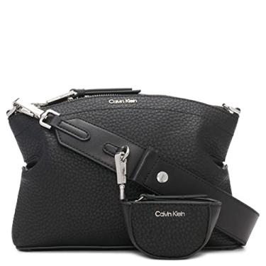 Imagem de Calvin Klein Bolsa transversal Cypress 2 em 1 com zíper superior, Preto/prata, One Size