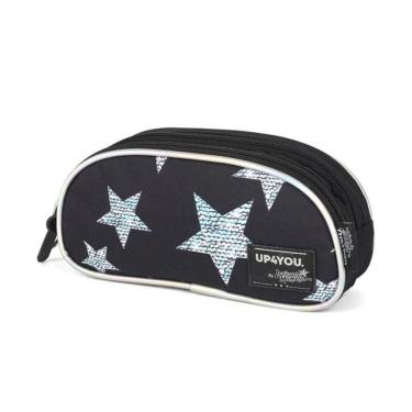 Imagem de Estojo Duplo Larissa Manoela - Luxcel Preto 10x24x7cm