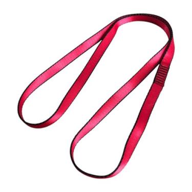 Imagem de Amagogo Corredor de estilingue de escalada cinto de nylon durável alça de correia de cordão utilitário de escalada para atividades ao ar livre rapel arborista, vermelho, 120 cm