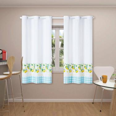 Imagem de Cortina para Cozinha 2,20m X 1,45m Ilhós Estampada 