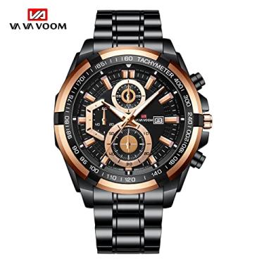 Imagem de HUIOP Relógio de quartzo masculino de vidro da moda lazer