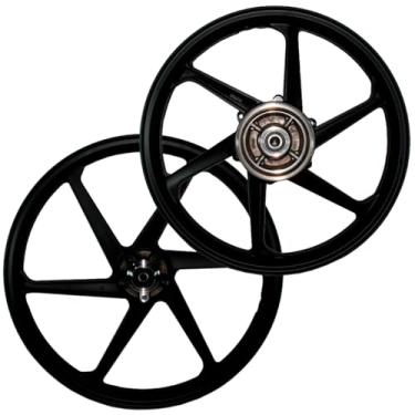 Imagem de Par de rodas de alumínio liga leve freio a disco NXR150 NXR160 Bros ESD com rolamentos