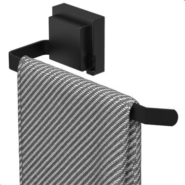 Imagem de MetalCromo, Porta Toalha de Rosto Suporte com Ventosa Preto Max