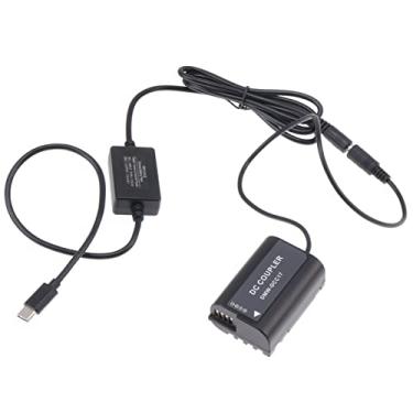 Imagem de FocusFoto Cabo adaptador de alimentação de bateria fictícia decodificado USB-C tipo C para DMW-BLK22/DMW-DCC17 para câmera Panasonic Lumix S5 DC-S5 DC-S5K GH5M2 GH6