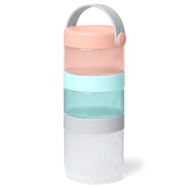 Imagem de Kit Porta Leite em Pó/Snack 3 em 1, Skip Hop, Azul e Rosa