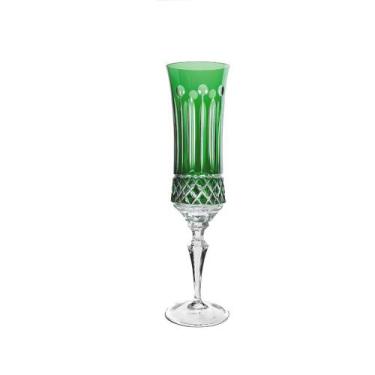 Imagem de Taça Champanhe Em Cristal Strauss Overlay 119.069 210ml Verde Escuro