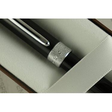 Imagem de Cross Edição Limitada Century II Preto Lacado com Assinatura Cross Brilhante Pavê Texturizado Joias Qualidade Banda Esferográfica Sentimento