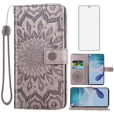 Imagem de Asuwish Capa de telefone para Motorola Moto G 5G 2023 capa carteira com protetor de tela de vidro temperado e capa flip de couro girassol suporte para cartão acessórios de celular G5G G5 mulheres