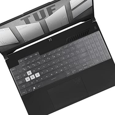 Imagem de UUONDO Capa de teclado para ASUS TUF Gaming 2023 2022 F15 FX507ZM FX507ZC FX507VU / A15 FA507NU / A16 FA617NS / TUF Dash 15 FX517ZM, TUF Gaming F17 FX707 / A17 FA700 7 FA70 7RM 17,3 (não serve para