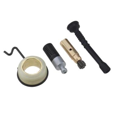 Imagem de Be In Your Mind 4 conjuntos de kit de engrenagem helicoidal de linha de óleo de filtro de óleo para bomba de óleo compatível com Stihl MS250 MS230 MS210 025 023 021 motosserra 1123 640 3800/1123 647