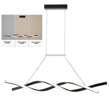 Imagem de Lustre Pendente Aspiral LED 3 em 1 Iluminaçao Hall de Entrada Recepçao Sala de Jantar C...